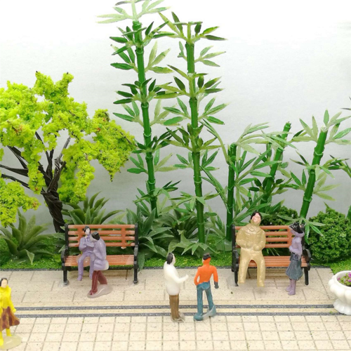 10Pcs Model Train HO N O Scale 1:150 Bench Chair Model 2
