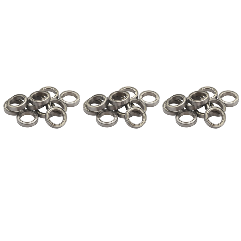 10Pcs Miniature Sealed Metal Ball Bearing Model: 6701 Zz 12X18x4mm Silver 4713408169144