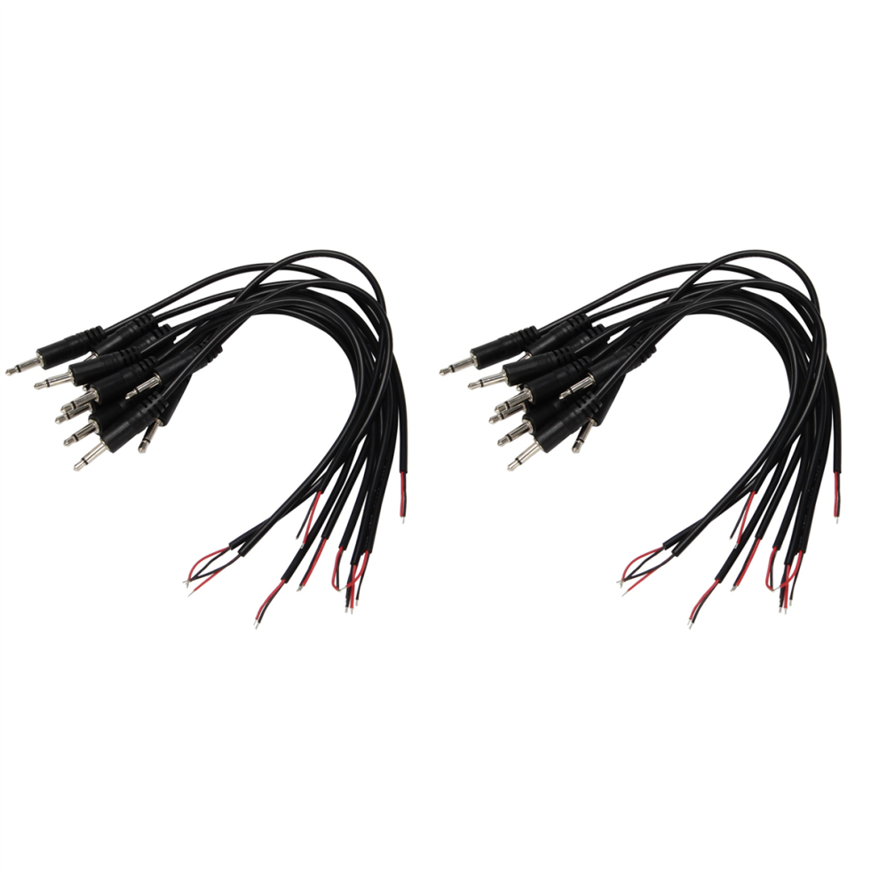 10Pcs Male Plug To Bare End 2 Pole Mono 1/8Inch 3.5Mm Jack Cable 4713408168031
