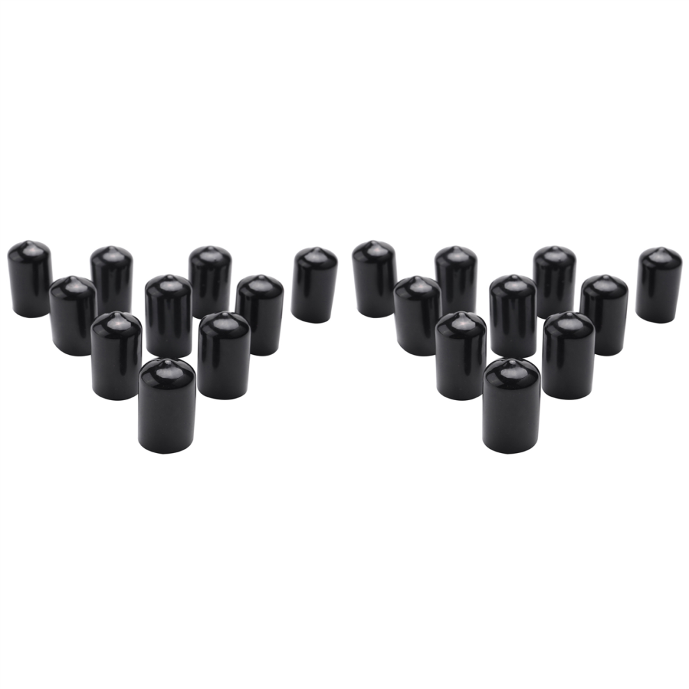 10Pcs Rubber End Caps 16Mm Id Pvc Round Tube Bolt Cap Cover Black 4713408172052
