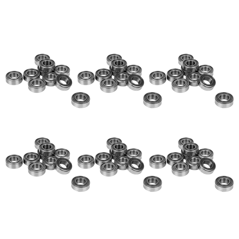 10pcs Miniature Rubber Sealed Metal Ball Bearing Model 37 MR126 ZZ