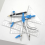 10Pcs School Protractor Set Rulers for Maths and Engineering, Blue 3