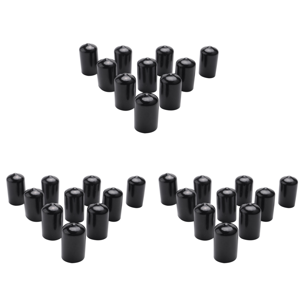 10Pcs Rubber End Caps 16Mm Id Pvc Round Tube Bolt Cap Cover Black 4713408172045