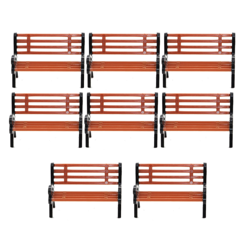 10Pcs Model Train HO N O Scale 1:75 Bench Chair Model 1
