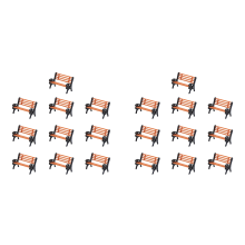 10Pcs Model Train HO N O Scale 1:75 Bench Chair Model