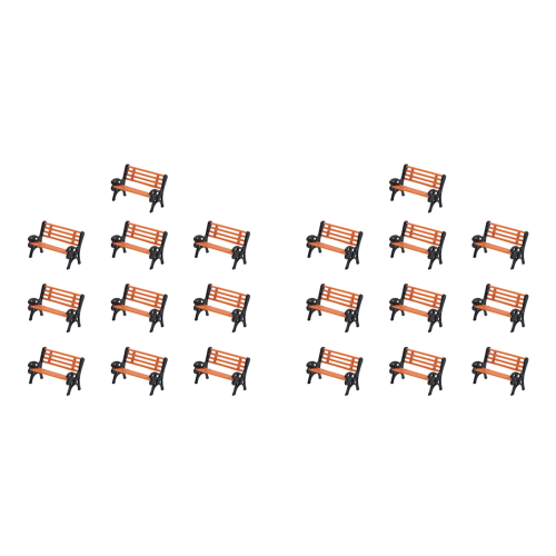10Pcs Model Train HO N O Scale 1:75 Bench Chair Model