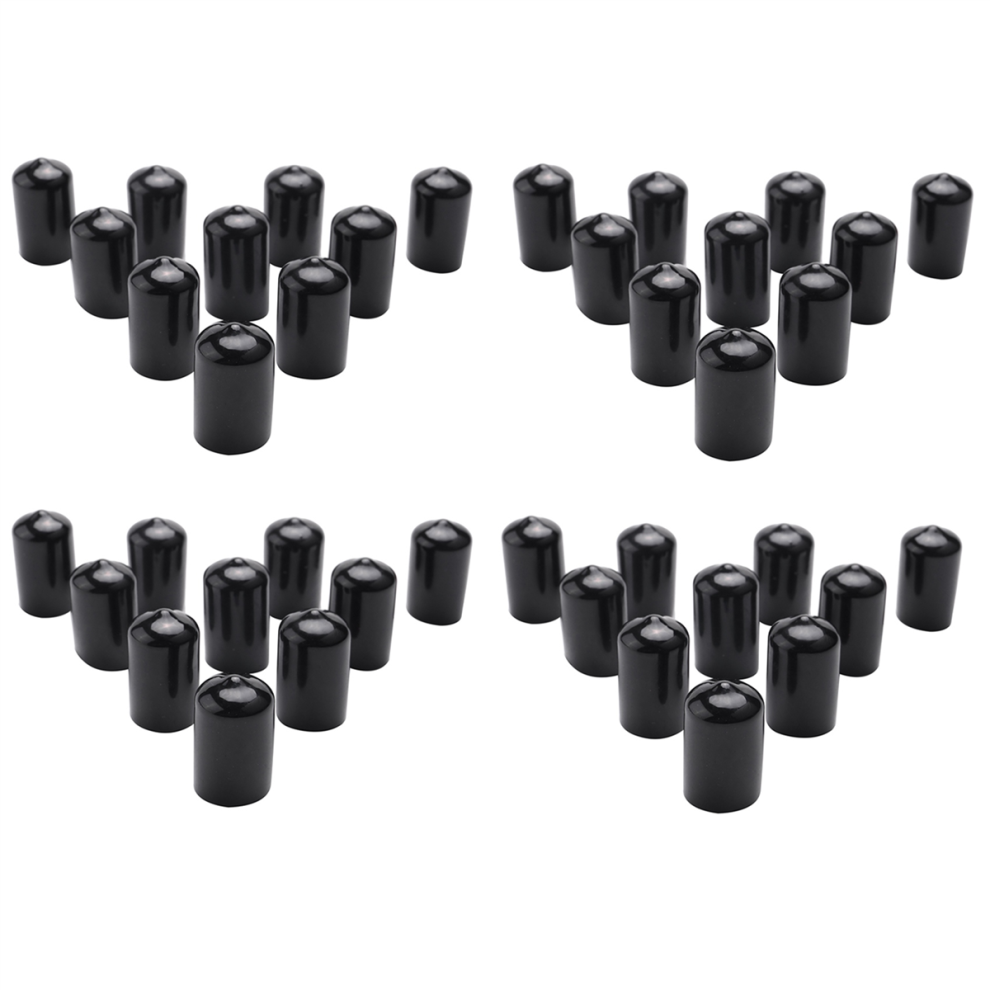 10Pcs Rubber End Caps 16Mm Id Pvc Round Tube Bolt Cap Cover Black 4713408172038