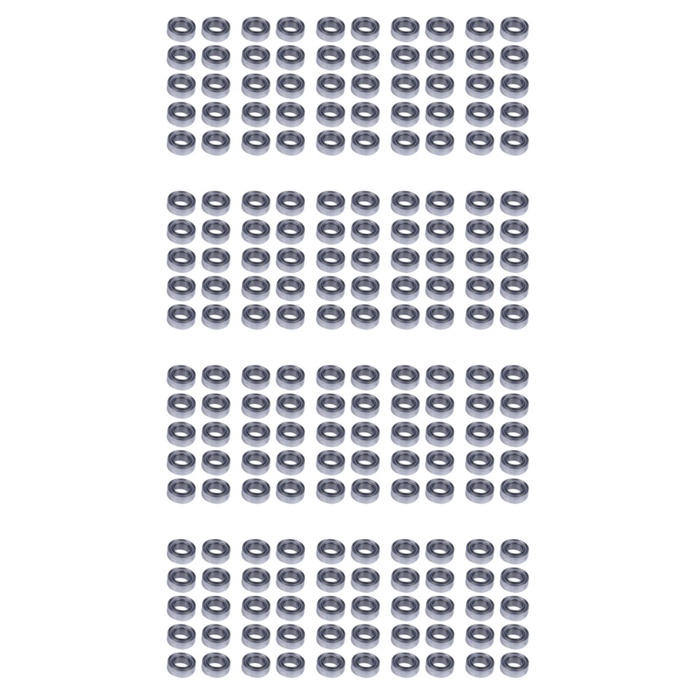 10Pcs Miniature Sealed Metal Ball Bearing Model: Mr95-Zz 5X9x3mm Silver 4713408169359