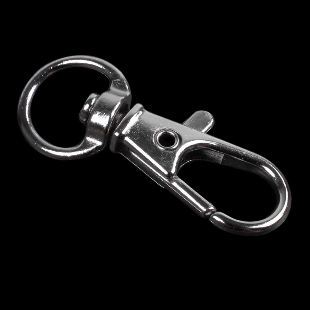 10Pcs Metal Clasp Swivel Trigger Clips Snap Hooks Silver 4713408168260
