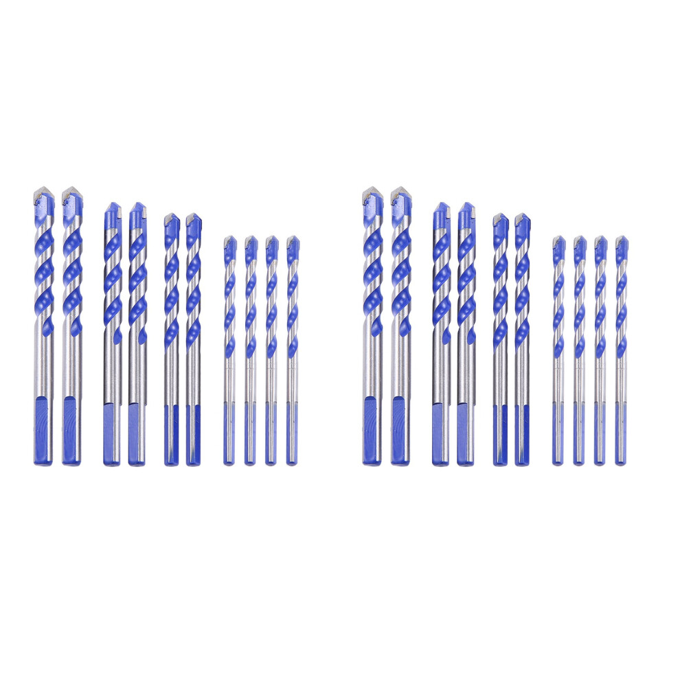 10Pcs Tungsten Carbide Masonry Drill Bit Set For Metal Steel Ceramic 4713408174537