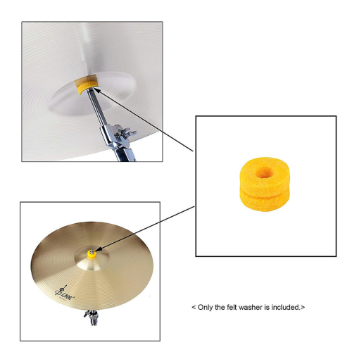 10Pcs/ Pack Cymbal Stand Felt Washer Pad Replacement Round Soft