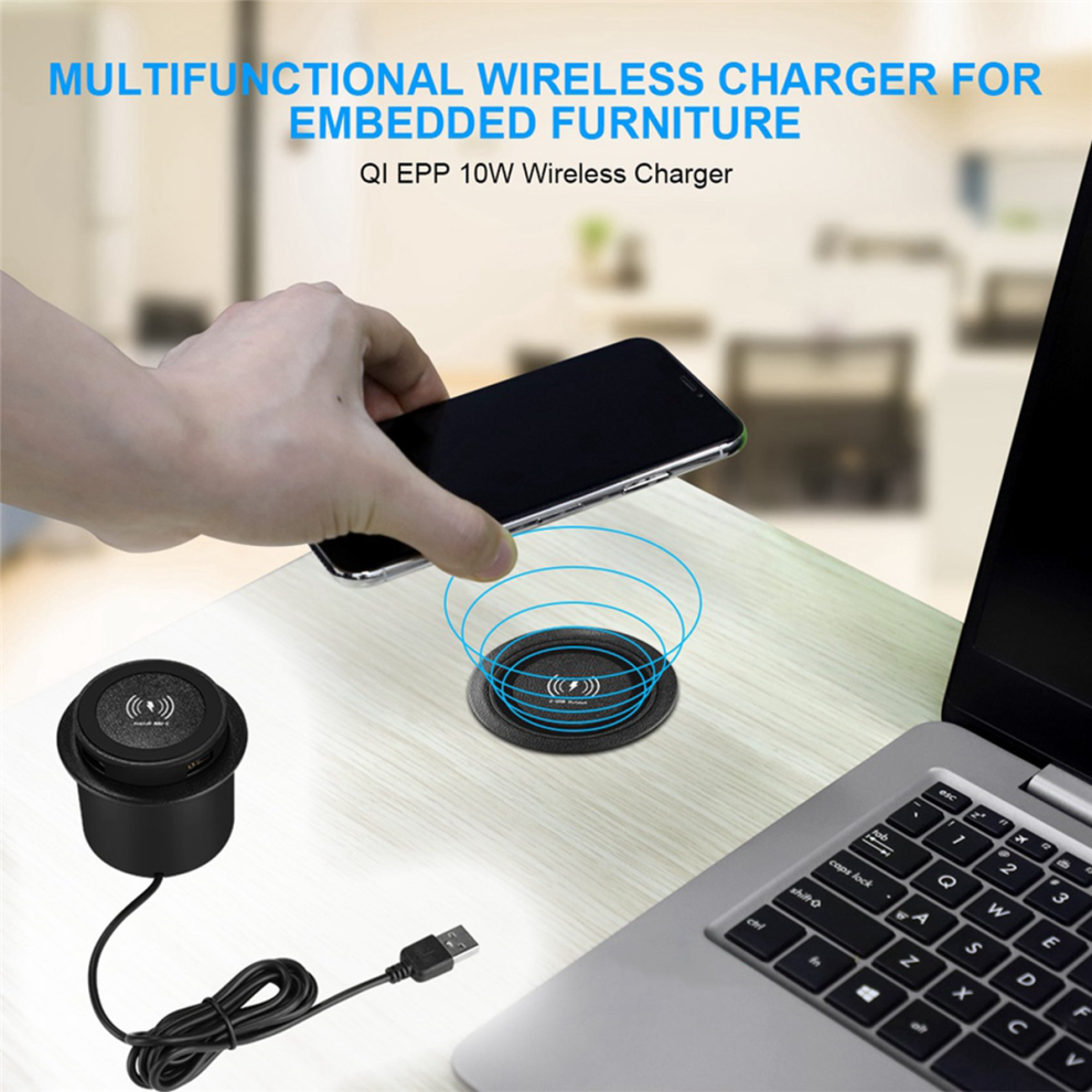 10W -Up Desktop Embedded Fast Wireless Charger 4713408197505