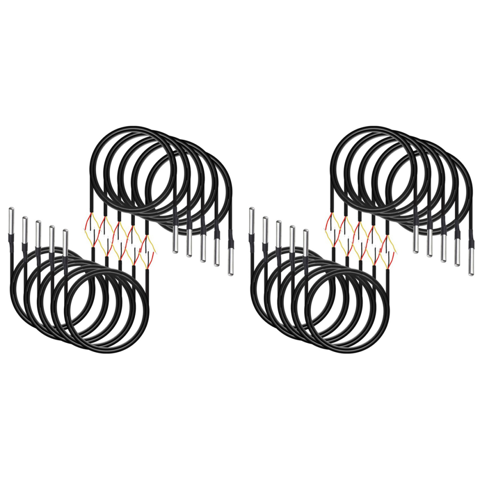 10Pcs Temperature Sensor, (-55- +125) - 1 Meter/3.2Ft 4713408174087