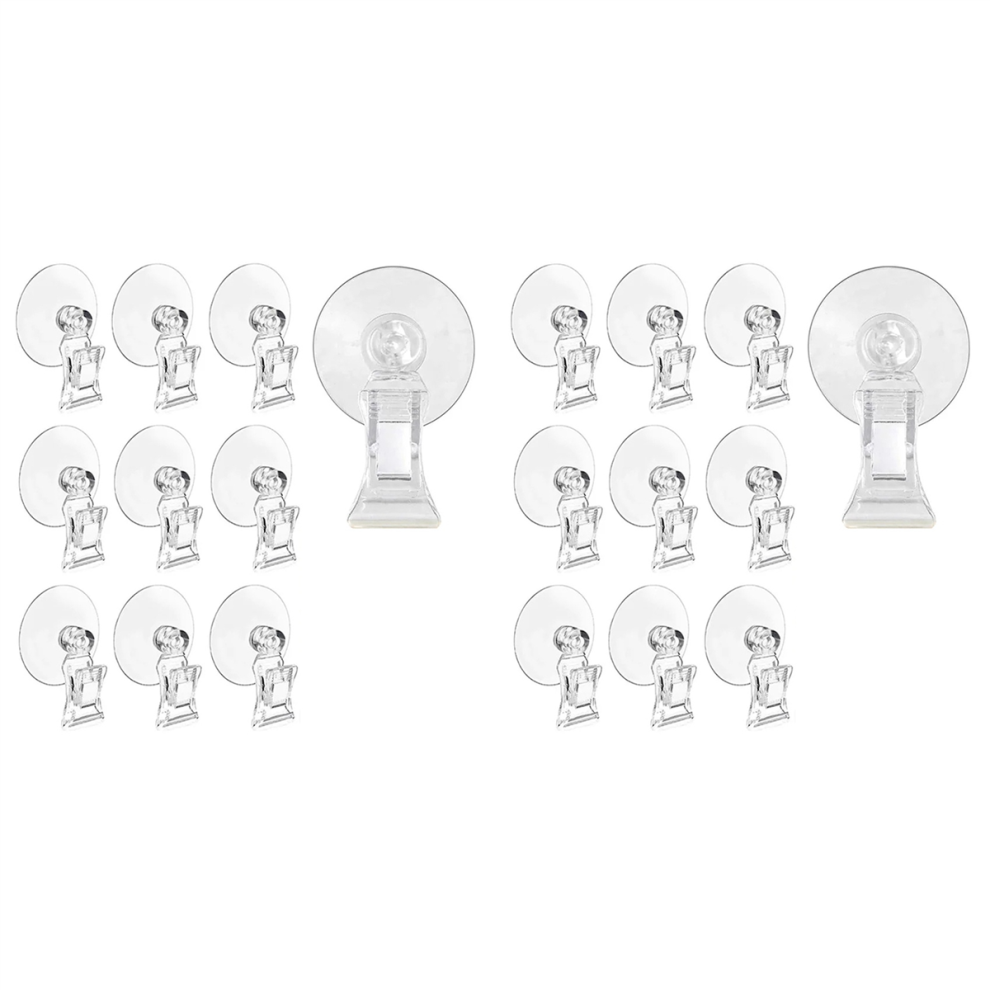 10Pcs Suction Cup Clips Transparent Sucker Clamp 4713408173745