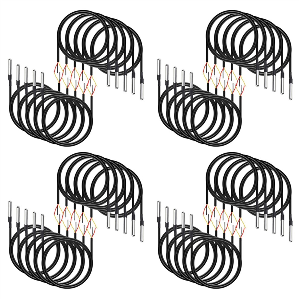 10Pcs Temperature Sensor, (-55- +125) - 1 Meter/3.2Ft 4713408174070