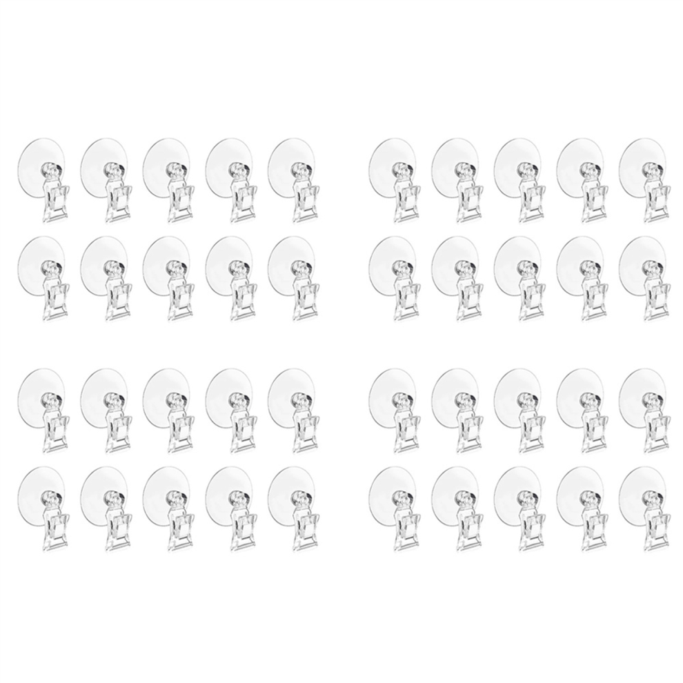 10Pcs Suction Cup Clips Transparent Sucker Clamp 4713408173738