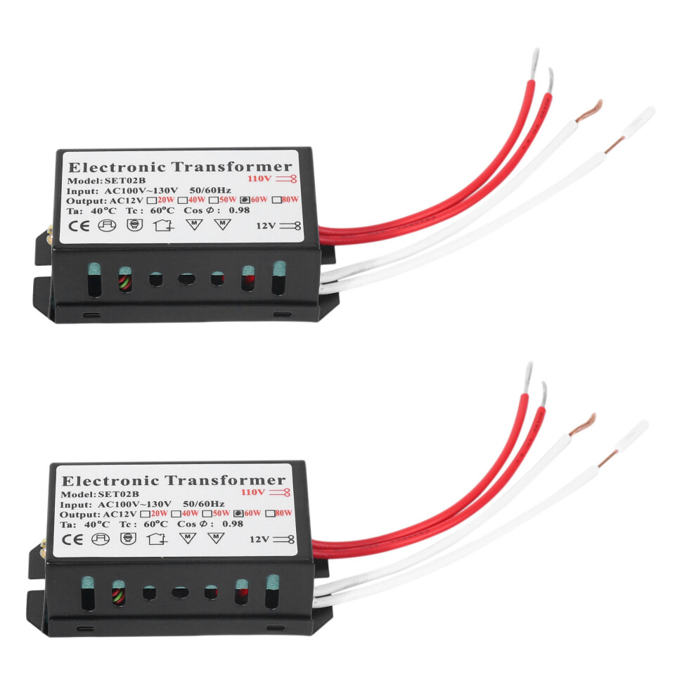 110V To 12V 60W Halogen Light Electronic Transformer Black 4713408102875