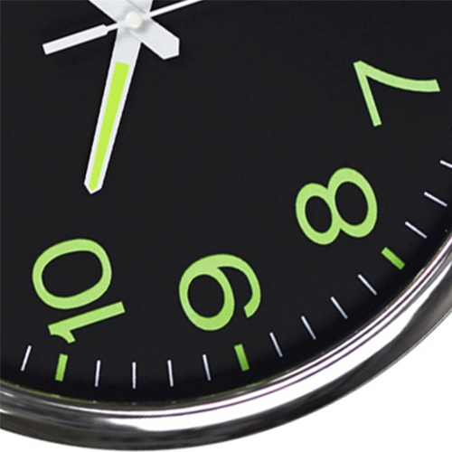 12 Inch Round Large Luminous Wall Clock Glow in the Dark -Silver 2