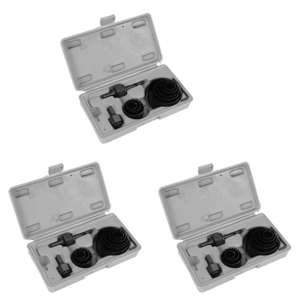 11Pcs Hole Saw Cutting Set Drilling Tool Wood Metal Cutter 19-64Mm 4713408104367