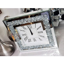 Clock Crushed Diamante Crystal 35Cm