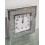 Square Analogue Silver Crushed Clock 40Cm 2