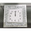 Square Analogue Silver Crushed Clock 40Cm 1