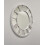 White Brushed Grey Roman Number Clock 80Cm 2
