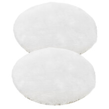 2 pieces selfadhesive faux wool polishing pads for drill deburring wheel white fabric