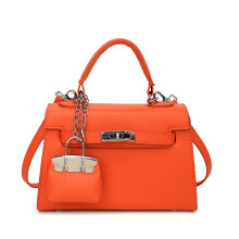 (Orange) Kelly bag handbag large capacity one-shoulder crossbody bag