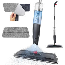 (Default) Spray Mop | Microfiber Spray Mop for Floor Cleaning Wet Dry, 360 Degree Spin Dust Home Kitchen Hardwood Floor Flat Mops with
