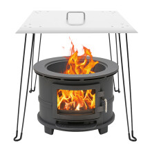 Foldable Fire Pit Heat Deflector,Fire Pit Cover Lid,Stainless Steel