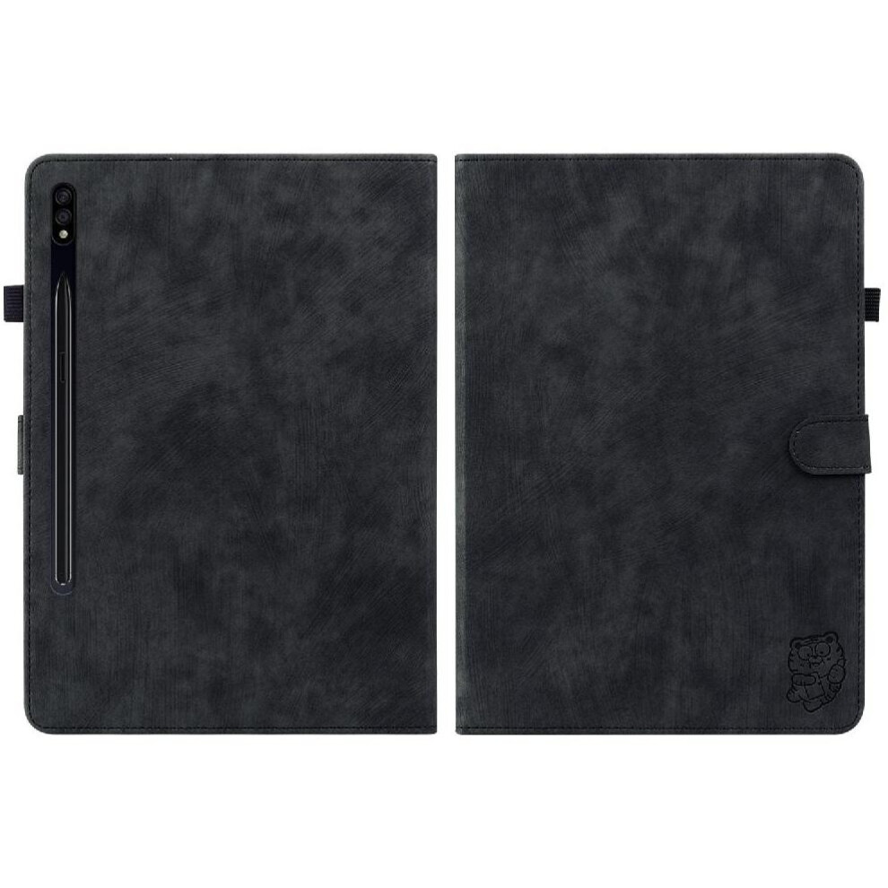 (Black) Compatible With Samsung Galaxy Tab S9 Plus Function Stand Premium Leather Card Slots Case With Multi Black 764563117086