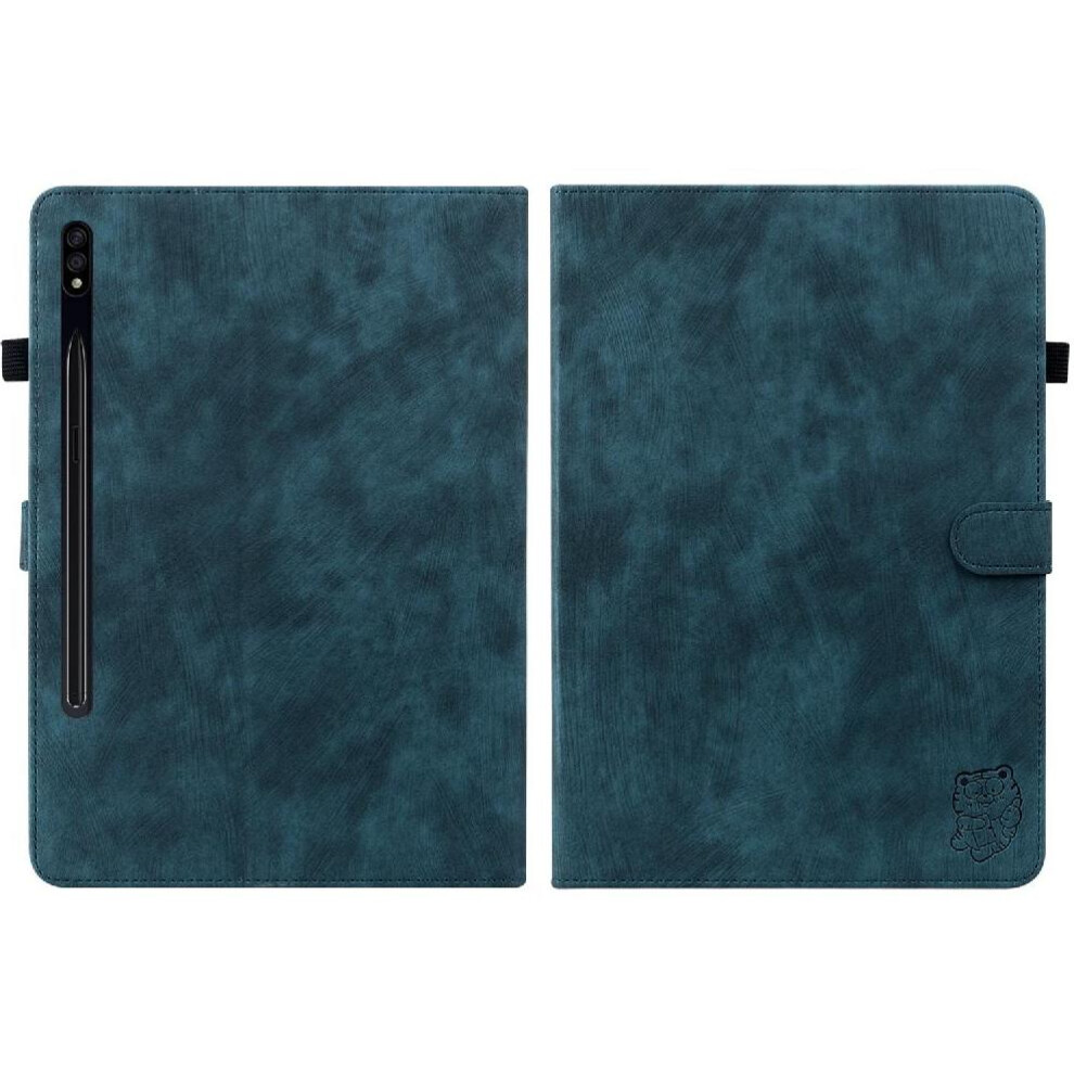 (Blue) Compatible With Samsung Galaxy Tab S9 Plus Function Stand Premium Leather Card Slots Case With Multi Blue 764563117093