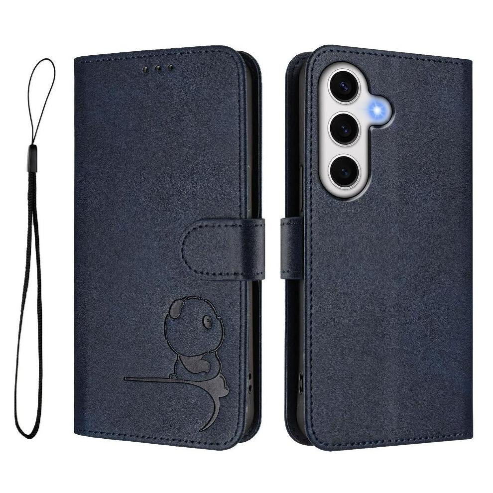 (Blue) Phone Case For Samsung Galaxy S24 Fe Magnetic Rfid Blocking Card Slots Holder Kickstand Pu Leather Flip Folio Blue 764563117314