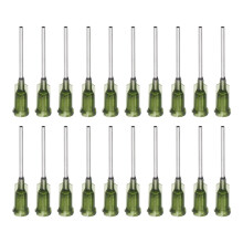 Industrial Blunt Dispensing Tip with Luer Lock for Liquid Glue Gun, 14G 1', 40 Pieces Olive 1 inch olive