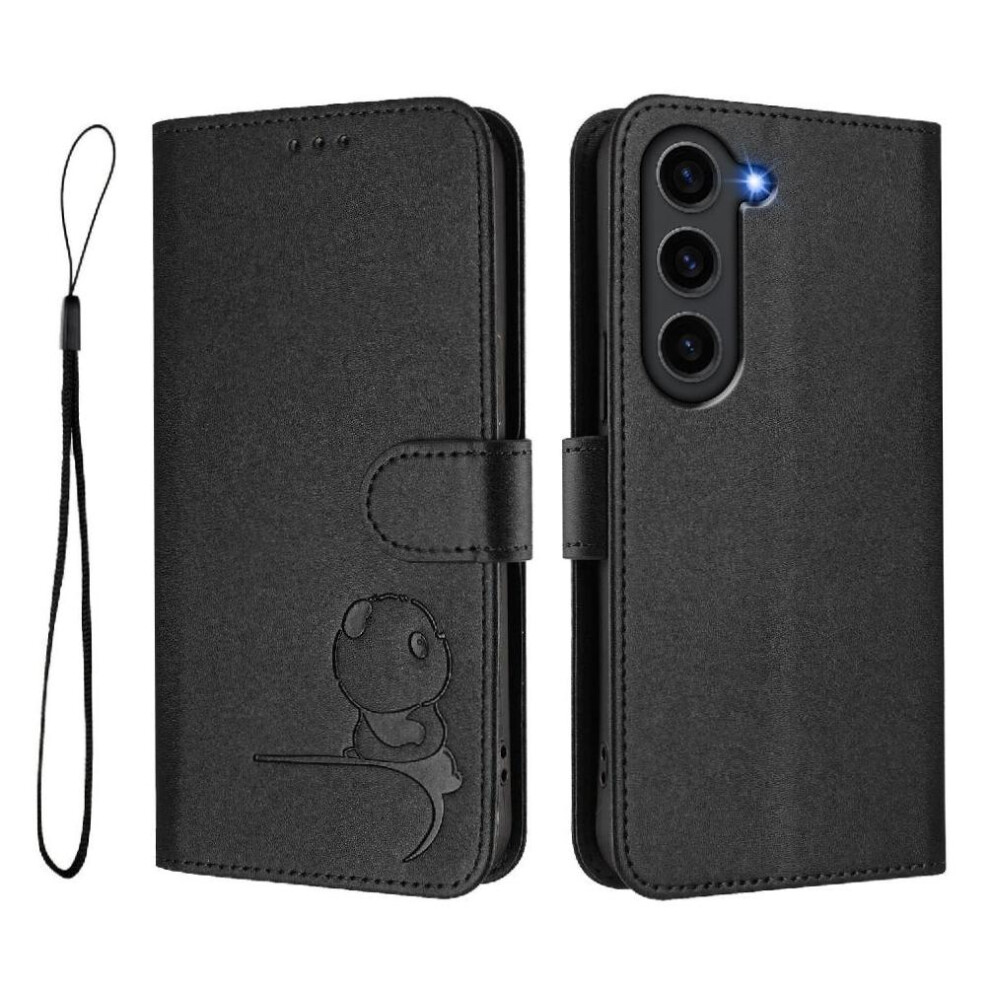 (Black) Phone Case For Samsung Galaxy S23 Magnetic Rfid Blocking Pu Leather Flip Folio Card Slots Holder Kickstand Black 764563117680