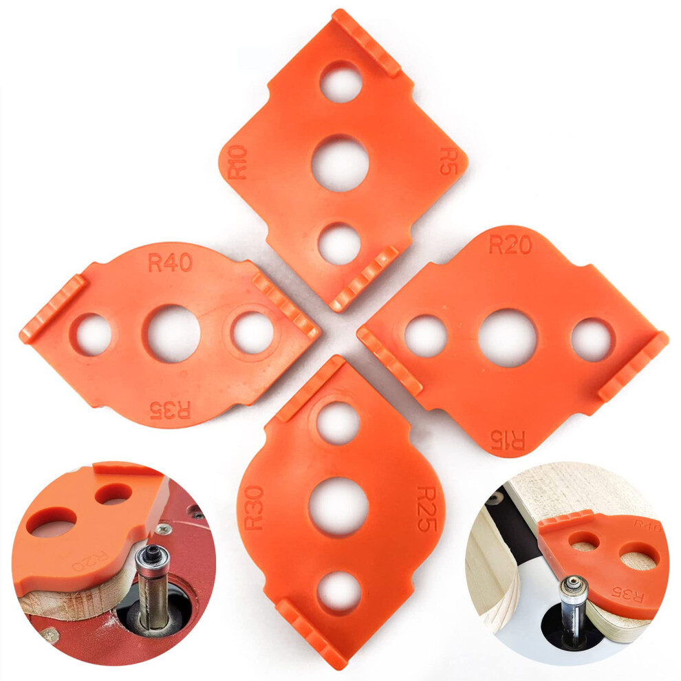 4Pcs Radius Jig Router Templates For Round Corners Edge Trimmer Woodworking Tool (540) 6276012017754