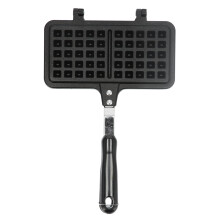 Nonstick waffle baking mold with 2 antiscalding handles