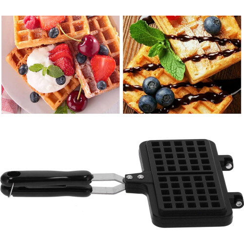 Nonstick waffle baking mold with 2 antiscalding handles 1