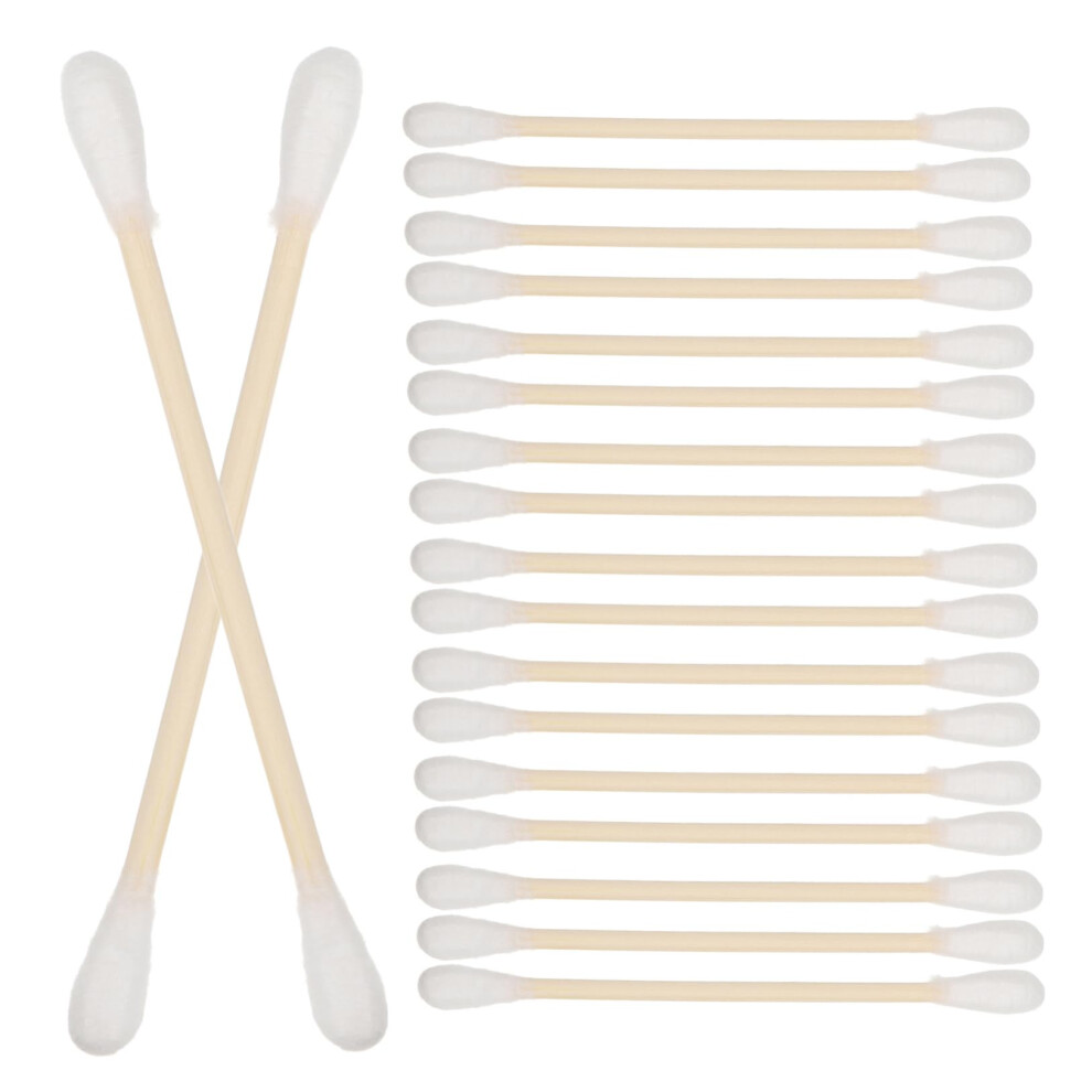 100 pieces multifunctional cotton precision swabs bamboo swabs with tip ear swabs wood white