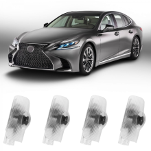 4-teiliger Autotür-Logo-Projektor, kompatibel mit LS/ES/is/LX/RX/GS/GX/RC/UX-Autozubehör, kein Verblassen, HD-LED-Auto-Willkommensprojektorlich