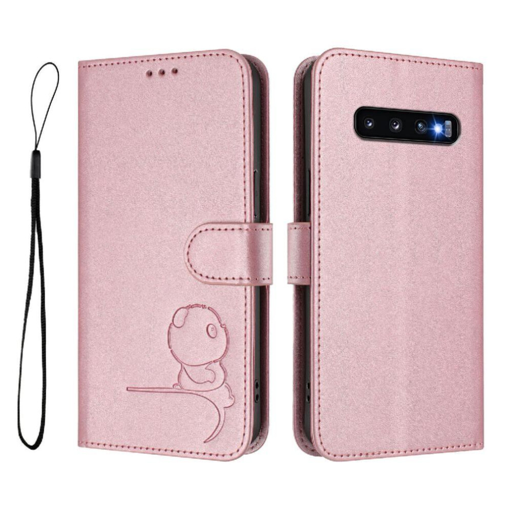(Pink) Phone Case For Samsung Galaxy S10 Rfid Blocking Pu Leather Card Slots Holder Kickstand Magnetic Flip Folio Pink 764563118960