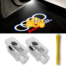 2 Stück Autotürlichter, kompatibel mit Audi A6L-Zubehör, superhelles Willkommenslicht, Pfützenlicht