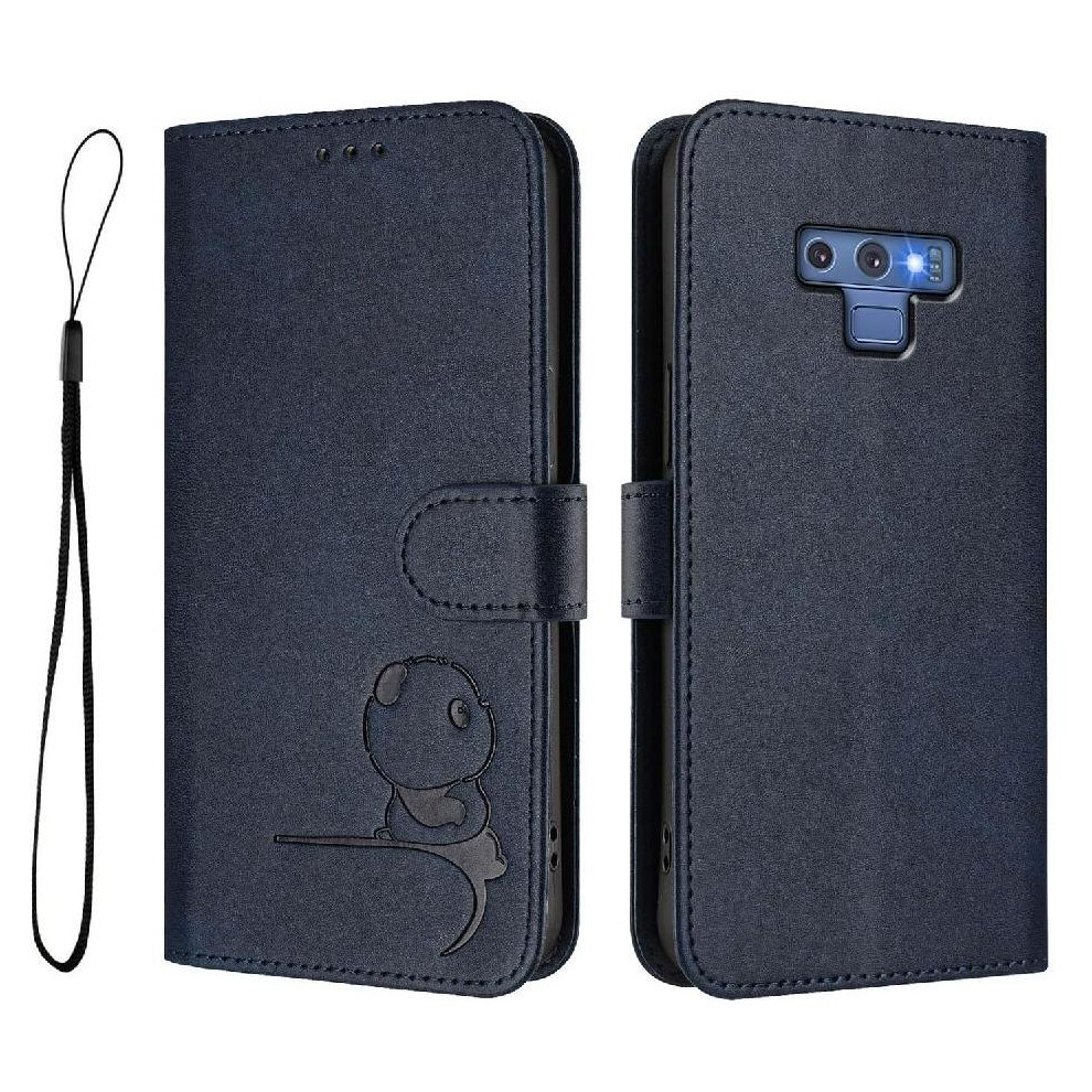 (Blue) Phone Case For Samsung Galaxy Note9 Rfid Blocking Magnetic Card Slots Holder Kickstand Pu Leather Flip Folio Blue 764563119776