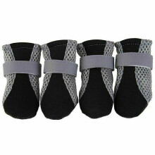 (XL, Black Hot Warm Adjustable Non-Slip Shoes Booties) 4Pcs Small Dog Shoes Protective Anti Slip Pet Booties Sock Hot