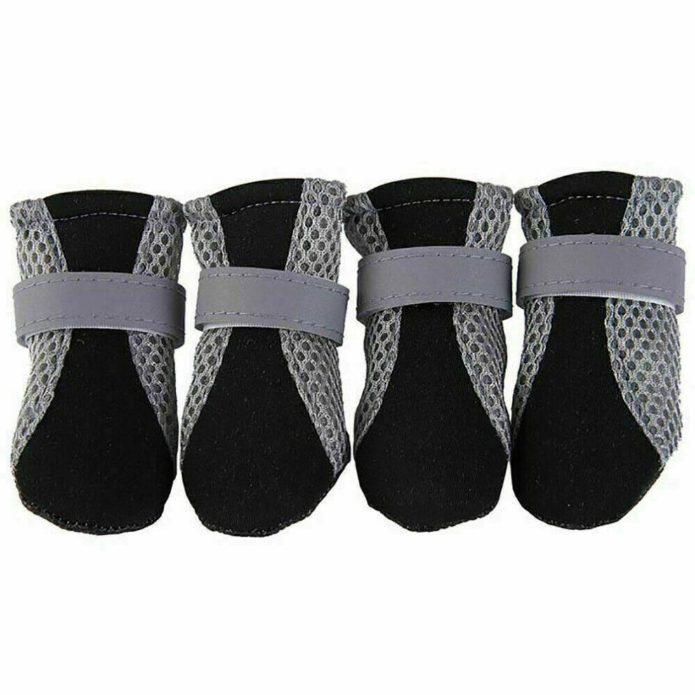 (XL, Black Hot Warm Adjustable Non-Slip Shoes Booties) 4Pcs Small Dog Shoes Protective Anti Slip Pet Booties Sock Hot