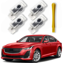 (4 piezas) Luces LED de bienvenida para puerta de coche que nunca se decoloran, compatibles con CT6 XT4 XT5 XTS ATS SRX