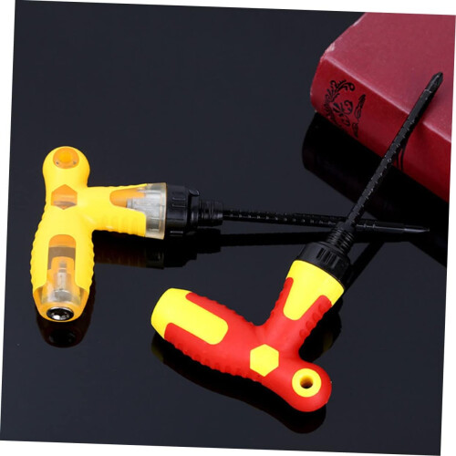 Tool Screwdriver Handle Ratchet Screwdriver Tshaped Handle Rasp Bit Holding Screwdriver Telescopic Screwdriver Cross First Push 1