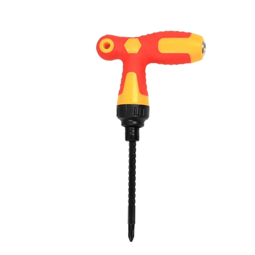 Tool Screwdriver Handle Ratchet Screwdriver Tshaped Handle Rasp Bit Holding Screwdriver Telescopic Screwdriver Cross First Push 6276012018683