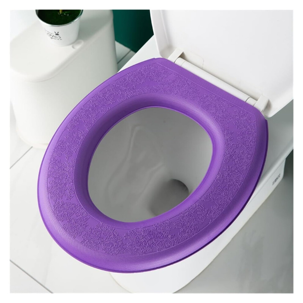 Toilet Seat Cushion, Soft Padded Toilet Seat, Toilet Seat Cushion, Seat Cover, Toilet Warmer Pad, Soft Toilet Seat Cover, Toilet Seat Cover (Purple)